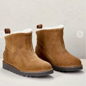 Overland Thea Sherling-Lined Suede Booties